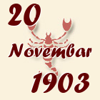 Škorpija, 20 Novembar 1903.