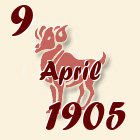 Ovan, 9 April 1905.