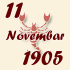 Škorpija, 11 Novembar 1905.