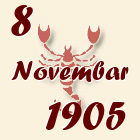 Škorpija, 8 Novembar 1905.