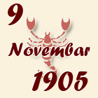 Škorpija, 9 Novembar 1905.