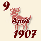 Ovan, 9 April 1907.