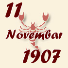 Škorpija, 11 Novembar 1907.