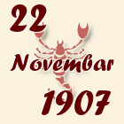 Škorpija, 22 Novembar 1907.