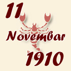 Škorpija, 11 Novembar 1910.