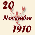 Škorpija, 20 Novembar 1910.