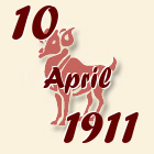 Ovan, 10 April 1911.