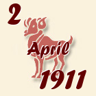Ovan, 2 April 1911.