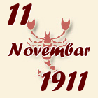 Škorpija, 11 Novembar 1911.