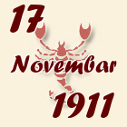 Škorpija, 17 Novembar 1911.