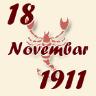 Škorpija, 18 Novembar 1911.