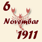 Škorpija, 6 Novembar 1911.