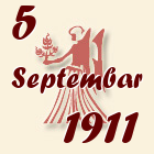 Devica, 5 Septembar 1911.