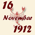 Škorpija, 16 Novembar 1912.