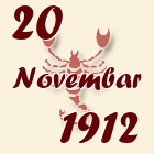 Škorpija, 20 Novembar 1912.