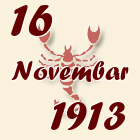 Škorpija, 16 Novembar 1913.