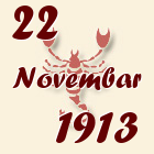 Škorpija, 22 Novembar 1913.