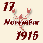 Škorpija, 17 Novembar 1915.