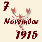 Škorpija, 7 Novembar 1915.