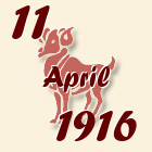 Ovan, 11 April 1916.