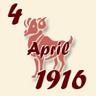 Ovan, 4 April 1916.