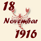Škorpija, 18 Novembar 1916.