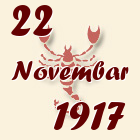 Škorpija, 22 Novembar 1917.