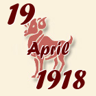 Ovan, 19 April 1918.