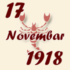 Škorpija, 17 Novembar 1918.