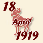 Ovan, 18 April 1919.
