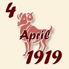 Ovan, 4 April 1919.