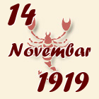 Škorpija, 14 Novembar 1919.