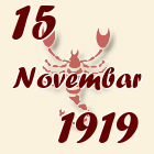 Škorpija, 15 Novembar 1919.