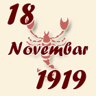 Škorpija, 18 Novembar 1919.