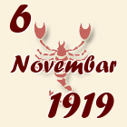Škorpija, 6 Novembar 1919.