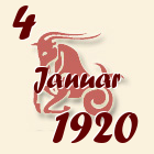 Jarac, 4 Januar 1920.