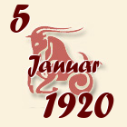 Jarac, 5 Januar 1920.