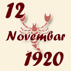 Škorpija, 12 Novembar 1920.