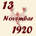 Škorpija, 13 Novembar 1920.