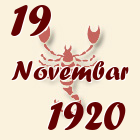 Škorpija, 19 Novembar 1920.