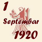 Devica, 1 Septembar 1920.