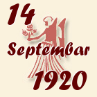 Devica, 14 Septembar 1920.