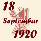 Devica, 18 Septembar 1920.