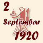 Devica, 2 Septembar 1920.