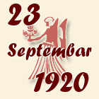 Devica, 23 Septembar 1920.