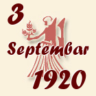 Devica, 3 Septembar 1920.