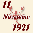 Škorpija, 11 Novembar 1921.