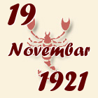 Škorpija, 19 Novembar 1921.