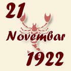 Škorpija, 21 Novembar 1922.