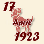 Ovan, 17 April 1923.